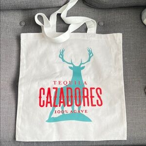 Cazadores Tequila Teal and Red Canvas Tote NEW